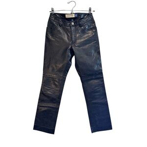 Vintage Gap Black Leather Bootcut Pants